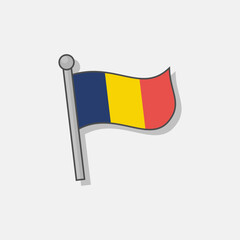 Illustration of Romania flag Template