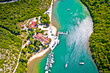 Aerial view of Limski kanal or Lim channel