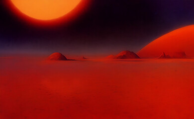 Wall Mural - landscape of the planet mars 20