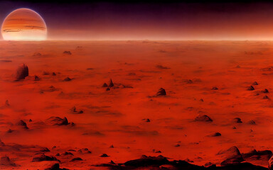 Wall Mural - landscape of the planet mars 06