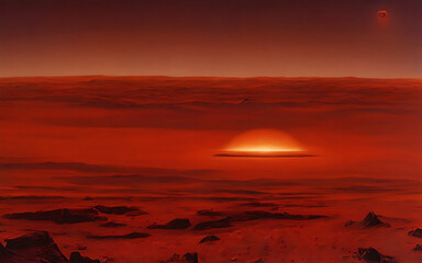 Wall Mural - landscape of the planet mars 03
