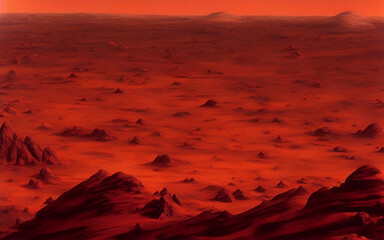 Wall Mural - landscape of the planet mars 02