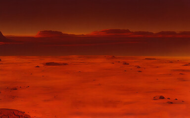 Wall Mural - landscape of the planet mars 01
