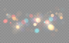Colorful Bokeh Lights Background. Blurred Circle Shapes. Vector Illustration
