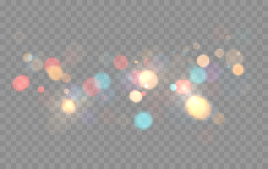 Aufkleber - Colorful bokeh lights background. Blurred circle shapes. Vector illustration