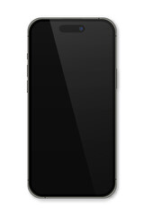Wall Mural - realistic model smartphone. smartphone mockup. device front view. 3d mobile phone with shadow. vecto