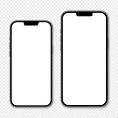 Wall Mural - realistic model smartphone. smartphone mockup. device front view. 3d mobile phone with shadow. vecto