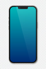 Wall Mural - realistic model smartphone. smartphone mockup. device front view. 3d mobile phone with shadow. vecto