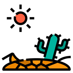 drought filled outline icon