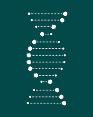 Wall Mural - Abstract structure of human DNA. Vector DNA.