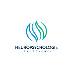 Wall Mural - neuropsychology health logo template vector