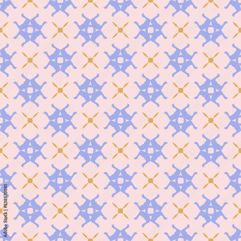 pattern design with abstract ornament motif