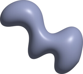 3D abstract blob freeform shape decoration