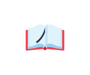 Open book vector isolated icon. Emoji illustration. Book vector emoticon