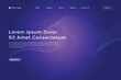 © creativeKawsar - Abstract landing page with colorful wavy lines. Abstract Blue Purple gradient landing page design