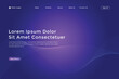 © creativeKawsar - Abstract landing page with colorful wavy lines. Abstract Blue Purple gradient landing page design