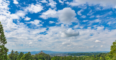 Wall Mural - Beautiful blue sky with summer cloud  in Nara City, Japan.