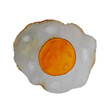 fresh fried egg watercolor painting