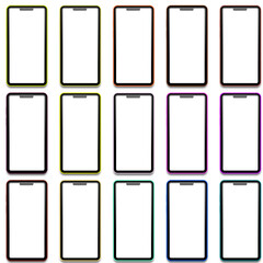 set of mobile phones vector art