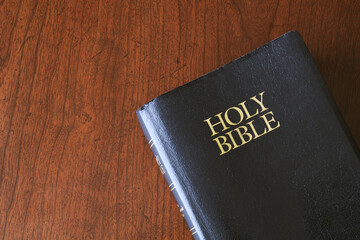Wall Mural - Holy Bible on wood desk