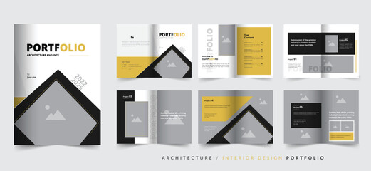 Wall Mural - Architecture & Interior  portfolio or portfolio template design