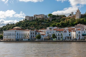 Canvas Print - White buildings at the shore at Alcacer do Sal, Portugal