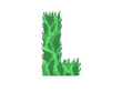 Green letter  L  - Foliage style