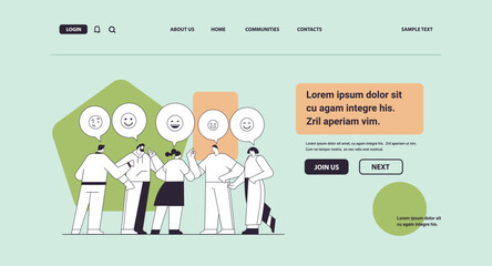 people chatting in messenger or social network chat bubble communication online instant messaging or information exchange