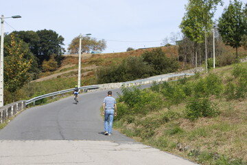 Sticker - person walking on a path