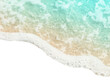 Soft waves of ocean water isolated on transparent background. PNG photo file