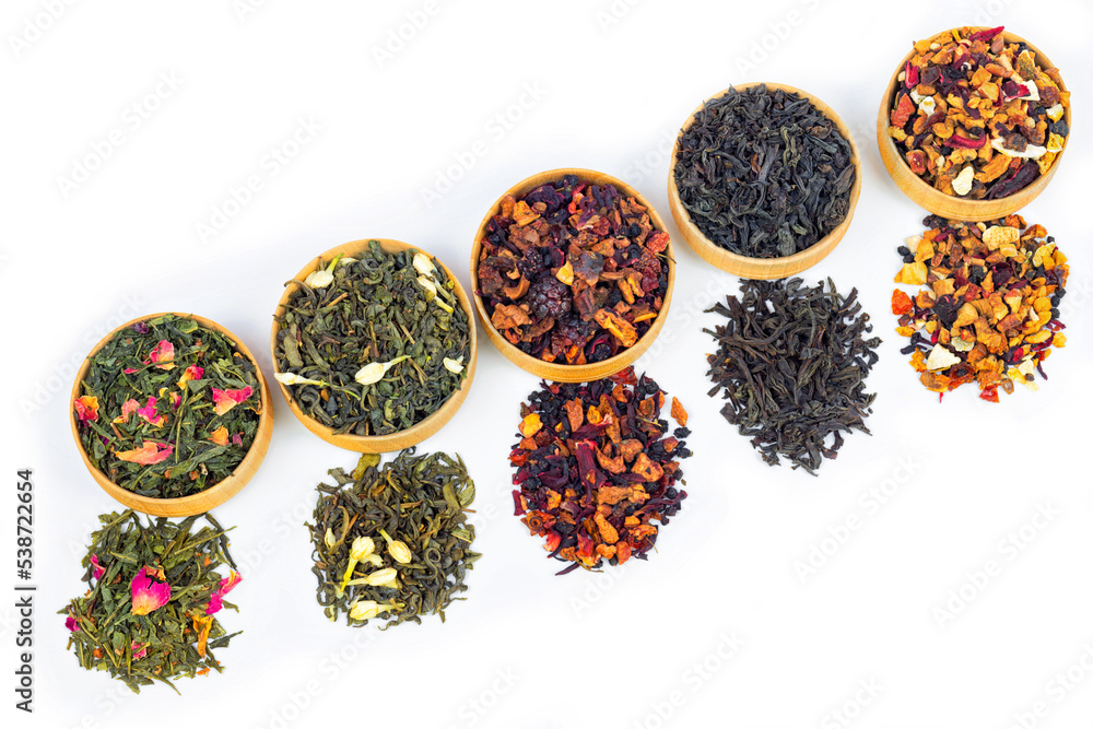 Types Tea Images different types of tea on a white background. a kind of delicious tea ...