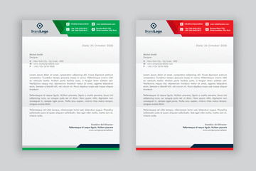  business corporate letterhead design template	