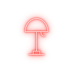 Poster - table lamp neon icon