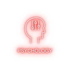 Wall Mural - psychology line neon icon