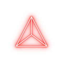 Wall Mural - 3d triangle neon icon