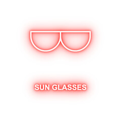 sun glasses neon icon