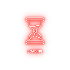 Sticker - loading sign neon icon