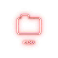 Poster - folder neon icon