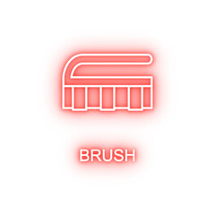 Poster - brush neon icon