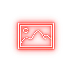 Sticker - picture neon icon