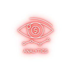 Wall Mural - analytics view outline neon icon