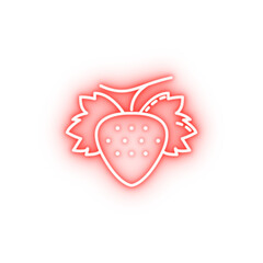 Sticker - Strawberry dusk style neon icon