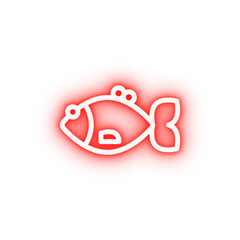 Poster - Fish neon icon