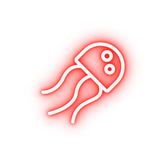 Poster - jellyfish neon icon