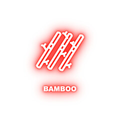 Poster - Bamboo neon icon