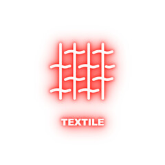 Wall Mural - Textile neon icon