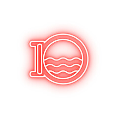 Poster - Porthole pirate neon icon