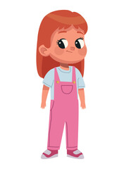 Poster - redhead little girl standing