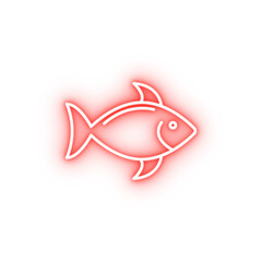 Poster - a fish neon icon