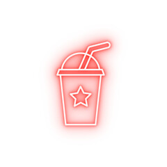 Sticker - Drink star film neon icon